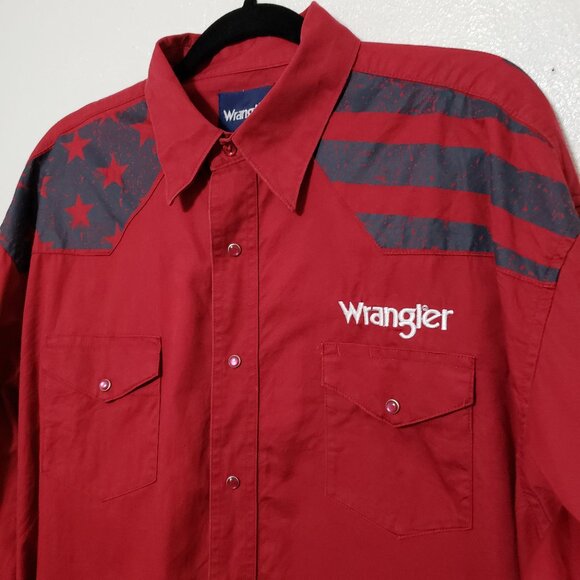 Wrangler Snap Button Down Long Sleeve - Picture 4 of 16